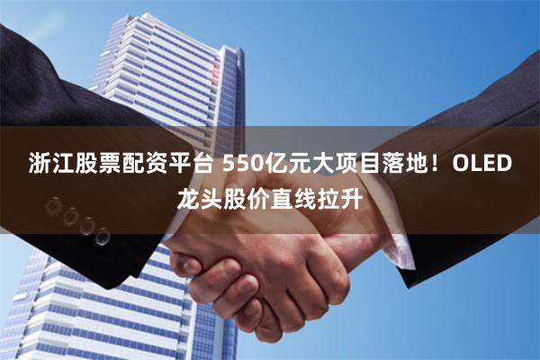 浙江股票配资平台 550亿元大项目落地！OLED龙头股价直线拉升