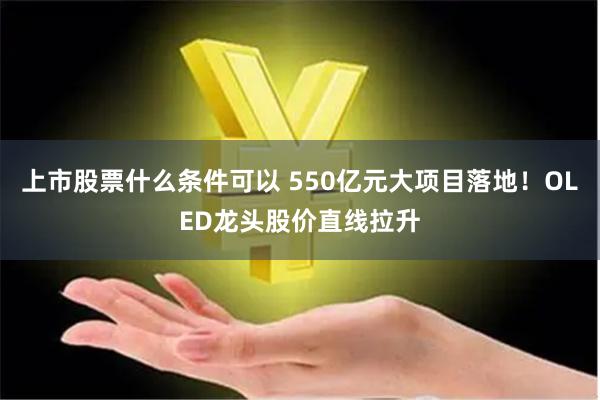 上市股票什么条件可以 550亿元大项目落地！OLED龙头股价直线拉升