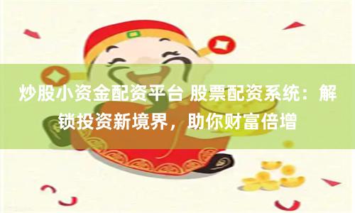炒股小资金配资平台 股票配资系统：解锁投资新境界，助你财富倍增